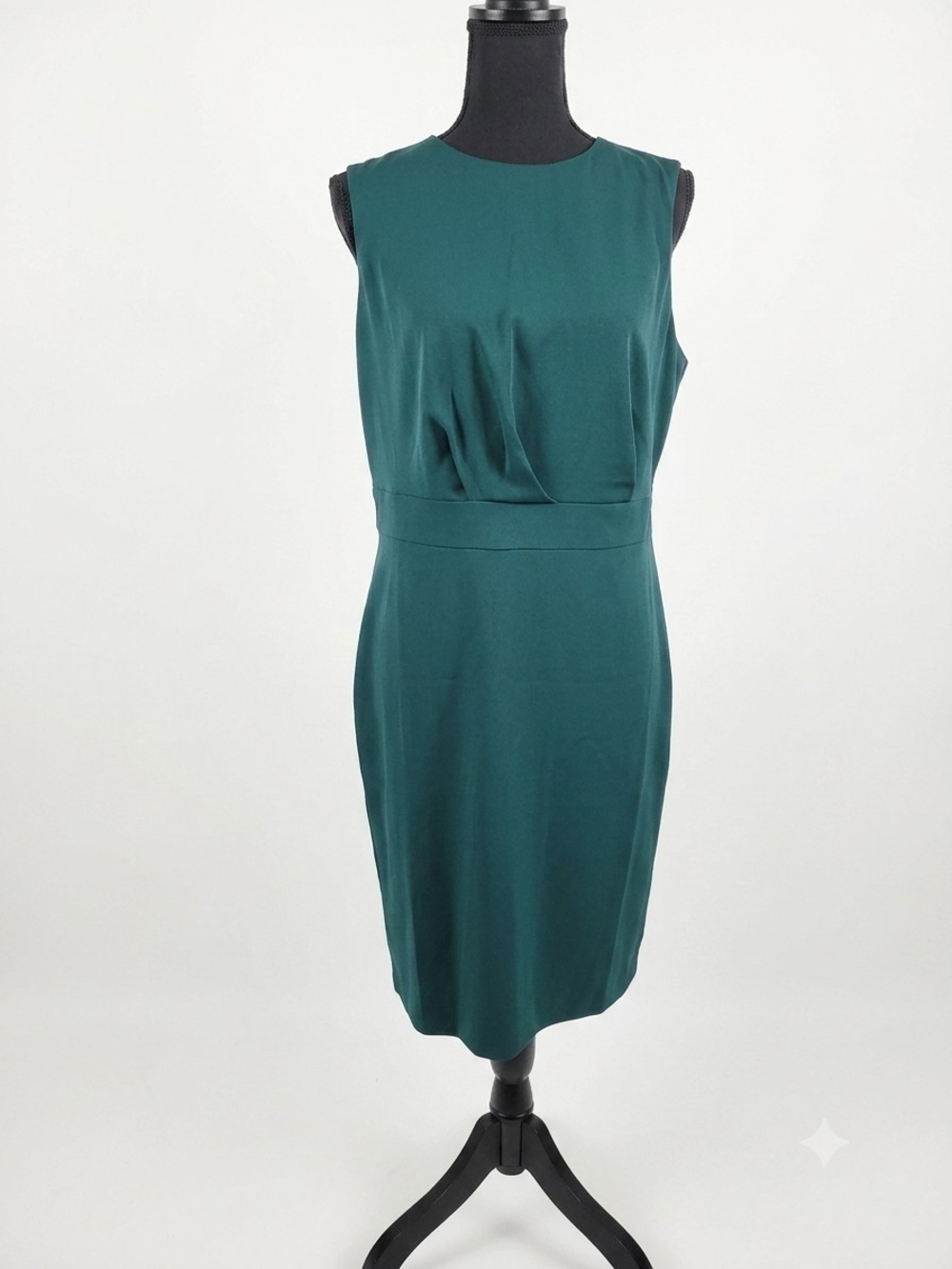 Ann Taylor Teal Sleeveless Midi Sheath Dress